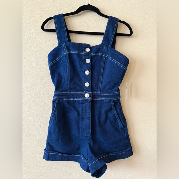 Maeve by Anthropologie The Portside Button-Front Romper size 2 - Picture 6 of 7